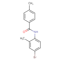 Chemical structure of N-(4-bromo-2-methylphenyl)-4-methylbenzamide - CSSB00000578886