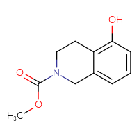 Chemical structure of methyl 5-hydroxy-1,2,3,4-tetrahydroisoquinoline-2-carboxylate - CSSB00010201433