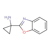 Chemical structure of 1-(1,3-benzoxazol-2-yl)cyclopropan-1-amine - CSSB00015279923