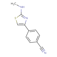 Chemical structure of 4-[2-(methylamino)-1,3-thiazol-4-yl]benzonitrile - CSSB00000169200