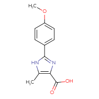 Chemical structure of 2-(4-methoxyphenyl)-5-methyl-1H-imidazole-4-carboxylic acid - CSSB00000339462