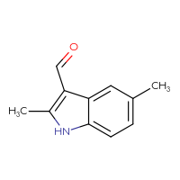 Chemical structure of 2,5-dimethyl-1H-indole-3-carbaldehyde - CSSB00011361675