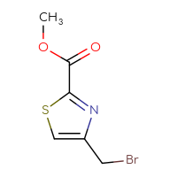 Chemical structure of methyl 4-(bromomethyl)-1,3-thiazole-2-carboxylate - CSSB00010203242