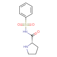 Chemical structure of (2S)-N-(benzenesulfonyl)pyrrolidine-2-carboxamide - CSSB00002392395