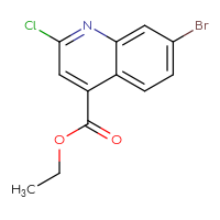 Chemical structure of ethyl 7-bromo-2-chloroquinoline-4-carboxylate - CSSB00020631958