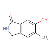 Chemical structure of 6-hydroxy-5-methyl-2,3-dihydro-1H-isoindol-1-one - CSSB00009864911
