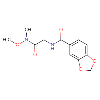 Chemical structure of 2-[(2H-1,3-benzodioxol-5-yl)formamido]-N-methoxy-N-methylacetamide - CSSB02012545652