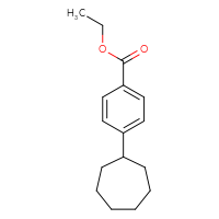 Chemical structure of ethyl 4-cycloheptylbenzoate - CSSB00133426998