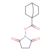 Chemical structure of 2,5-dioxopyrrolidin-1-yl bicyclo[2.2.2]octane-1-carboxylate - CSSB02172880903