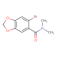 Chemical structure of 6-bromo-N,N-dimethyl-2H-1,3-benzodioxole-5-carboxamide - CSSB01992562197