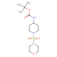 Chemical structure of tert-butyl N-[1-(morpholine-4-sulfonyl)piperidin-4-yl]carbamate - CSSB00227439450