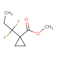 Chemical structure of methyl 1-(1,1-difluoropropyl)cyclopropane-1-carboxylate - CSSB14965985028