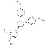Chemical structure of 2-(3,4-dimethoxyphenyl)-4,5-bis(4-methoxyphenyl)-1H-imidazole - CSSB00121724324
