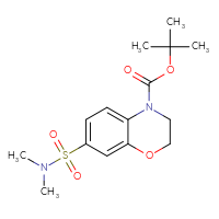 Chemical structure of tert-butyl 7-(dimethylsulfamoyl)-3,4-dihydro-2H-1,4-benzoxazine-4-carboxylate - CSSB15588200190