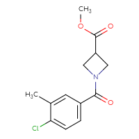 Chemical structure of methyl 1-(4-chloro-3-methylbenzoyl)azetidine-3-carboxylate - CSSB02005430451