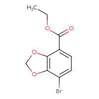 Chemical structure of ethyl 7-bromo-2H-1,3-benzodioxole-4-carboxylate - CSSB00000724638