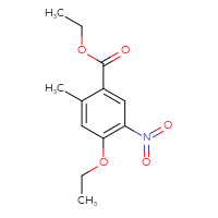 Chemical structure of ethyl 4-ethoxy-2-methyl-5-nitrobenzoate - CSSB00159323311
