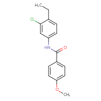 Chemical structure of N-(3-chloro-4-ethylphenyl)-4-methoxybenzamide - CSSB02034531296
