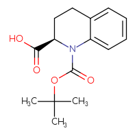 Chemical structure of (2R)-1-[(tert-butoxy)carbonyl]-1,2,3,4-tetrahydroquinoline-2-carboxylic acid - CSSB00016998234