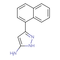 Chemical structure of 3-(naphthalen-1-yl)-1H-pyrazol-5-amine - CSSB00000299814
