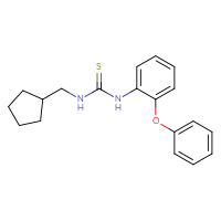 Chemical structure of 3-(cyclopentylmethyl)-1-(2-phenoxyphenyl)thiourea - CSSB15627552683