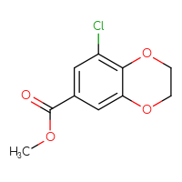 Chemical structure of methyl 8-chloro-2,3-dihydro-1,4-benzodioxine-6-carboxylate - CSSB00000191386