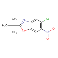 Chemical structure of 2-tert-butyl-5-chloro-6-nitro-1,3-benzoxazole - CSSB00026709892