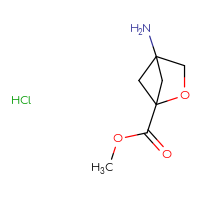 Chemical structure of methyl 4-amino-2-oxabicyclo[2.1.1]hexane-1-carboxylate hydrochloride - CSSB21415997983