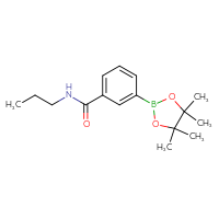 Chemical structure of N-propyl-3-(4,4,5,5-tetramethyl-1,3,2-dioxaborolan-2-yl)benzamide - CSSB00021400773