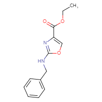 Chemical structure of ethyl 2-(benzylamino)-1,3-oxazole-4-carboxylate - CSSB00013299666