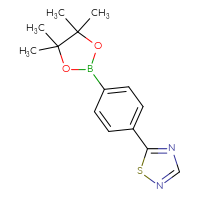 Chemical structure of 5-[4-(4,4,5,5-tetramethyl-1,3,2-dioxaborolan-2-yl)phenyl]-1,2,4-thiadiazole - CSSB06589703379