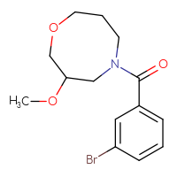 Chemical structure of 5-(3-bromobenzoyl)-3-methoxy-1,5-oxazocane - CSSB20541057620
