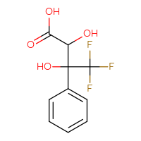 Chemical structure of 4,4,4-trifluoro-2,3-dihydroxy-3-phenylbutanoic acid - CSSB00025774570