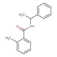 Chemical structure of 2-methyl-N-(1-phenylethyl)benzamide - CSSB00028016744