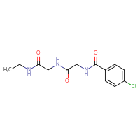 Chemical structure of 2-{2-[(4-chlorophenyl)formamido]acetamido}-N-ethylacetamide - CSSB01640829309