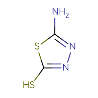Chemical structure of 5-amino-1,3,4-thiadiazole-2-thiol - CSSB00000185020