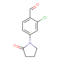 Chemical structure of 2-chloro-4-(2-oxopyrrolidin-1-yl)benzaldehyde - CSSB00010166719