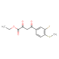 Chemical structure of ethyl 4-[3-fluoro-4-(methylsulfanyl)phenyl]-2,4-dioxobutanoate - CSSB21495857561