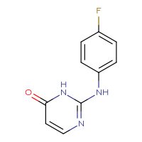 Chemical structure of 2-[(4-fluorophenyl)amino]-3,4-dihydropyrimidin-4-one - CSSB00010174287
