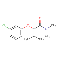 Chemical structure of 2-(3-chlorophenoxy)-N,N,3-trimethylbutanamide - CSSB01998385625