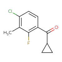 Chemical structure of (4-chloro-2-fluoro-3-methylphenyl)(cyclopropyl)methanone - CSSB00015102237