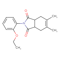 Chemical structure of 2-(2-ethoxyphenyl)-5,6-dimethyl-2,3,3a,4,7,7a-hexahydro-1H-isoindole-1,3-dione - CSSB00121606397
