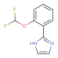 Chemical structure of 2-[2-(difluoromethoxy)phenyl]-1H-imidazole - CSSB02363803844