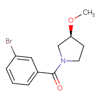 Chemical structure of (3S)-1-(3-bromobenzoyl)-3-methoxypyrrolidine - CSSB00022808967