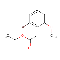 Chemical structure of ethyl 2-(2-bromo-6-methoxyphenyl)acetate - CSSB00010149140