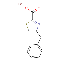 Chemical structure of lithium(1+) 4-benzyl-1,3-thiazole-2-carboxylate - CSSB00102721248