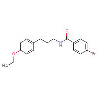 Chemical structure of 4-bromo-N-[3-(4-ethoxyphenyl)propyl]benzamide - CSSB14513159700