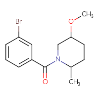 Chemical structure of 1-(3-bromobenzoyl)-5-methoxy-2-methylpiperidine - CSSB00031476650