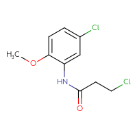 Chemical structure of 3-chloro-N-(5-chloro-2-methoxyphenyl)propanamide - CSSB00000242065