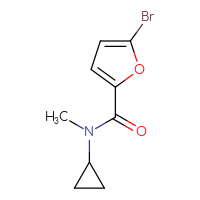 Chemical structure of 5-bromo-N-cyclopropyl-N-methylfuran-2-carboxamide - CSSB00011528382